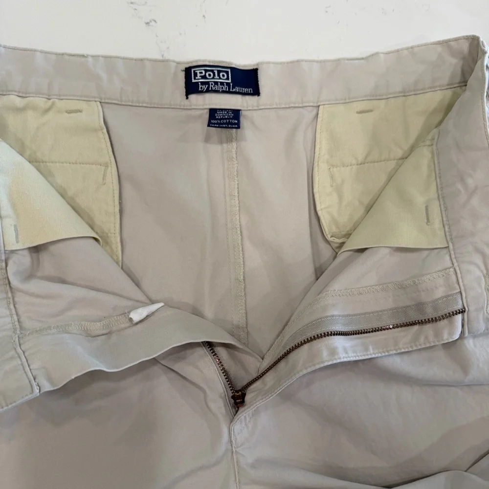 Polo Ralph Lauren Men’s Natural Tyler Pleated Chino Short 36